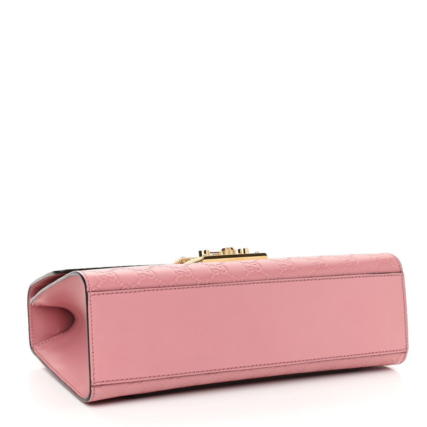 Guccissima Signature Medium Padlock Shoulder Bag Rose Baby Candy