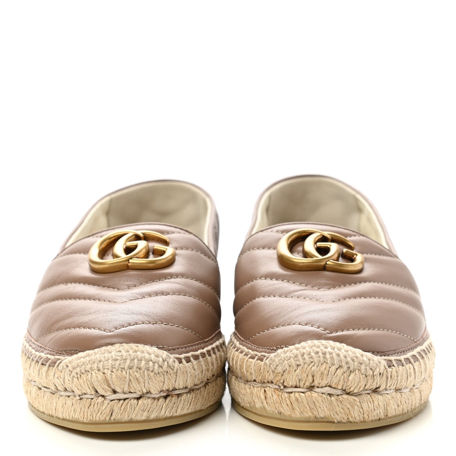 Gucci Nappa Matelasse GG Marmont Espadrilles 37.5 Porcelain Rose 2 of 11