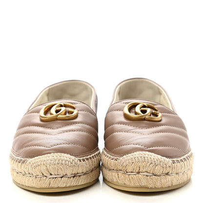 Gucci Nappa Matelasse GG Marmont Espadrilles 37.5 Porcelain Rose 2 of 11