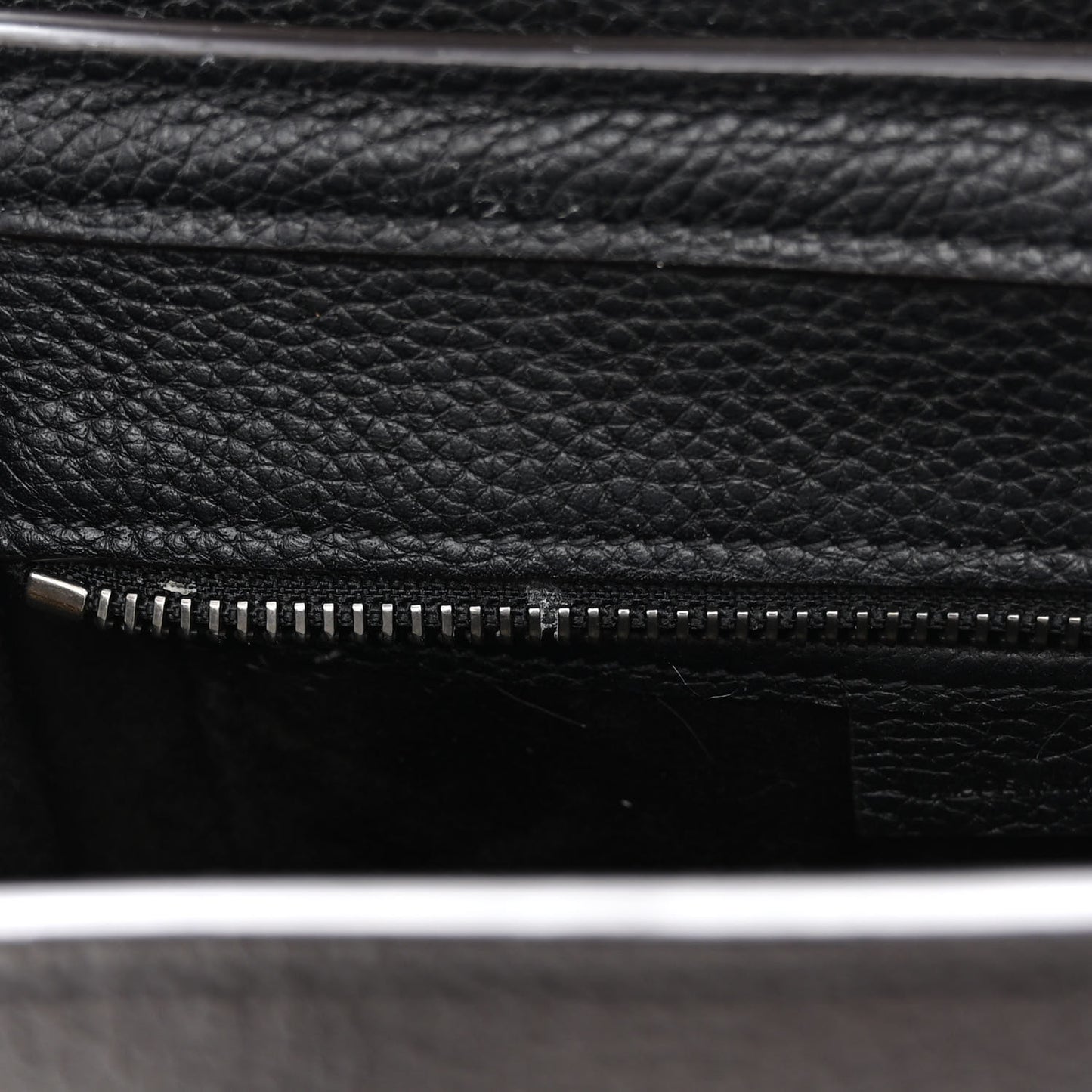 Drummed Calfskin Nano Luggage Black