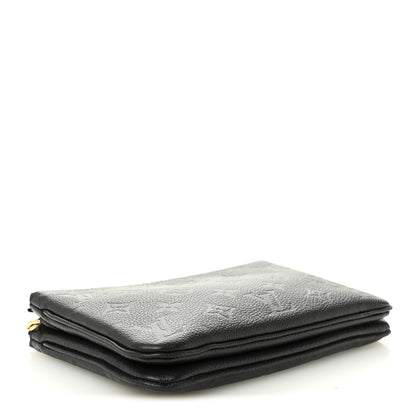 Louis Vuitton Empreinte Double Zip Pochette Black 4 of 10