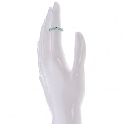 Tiffany Sterling Silver Enamel Signature X Ring 4.5 2 of 4