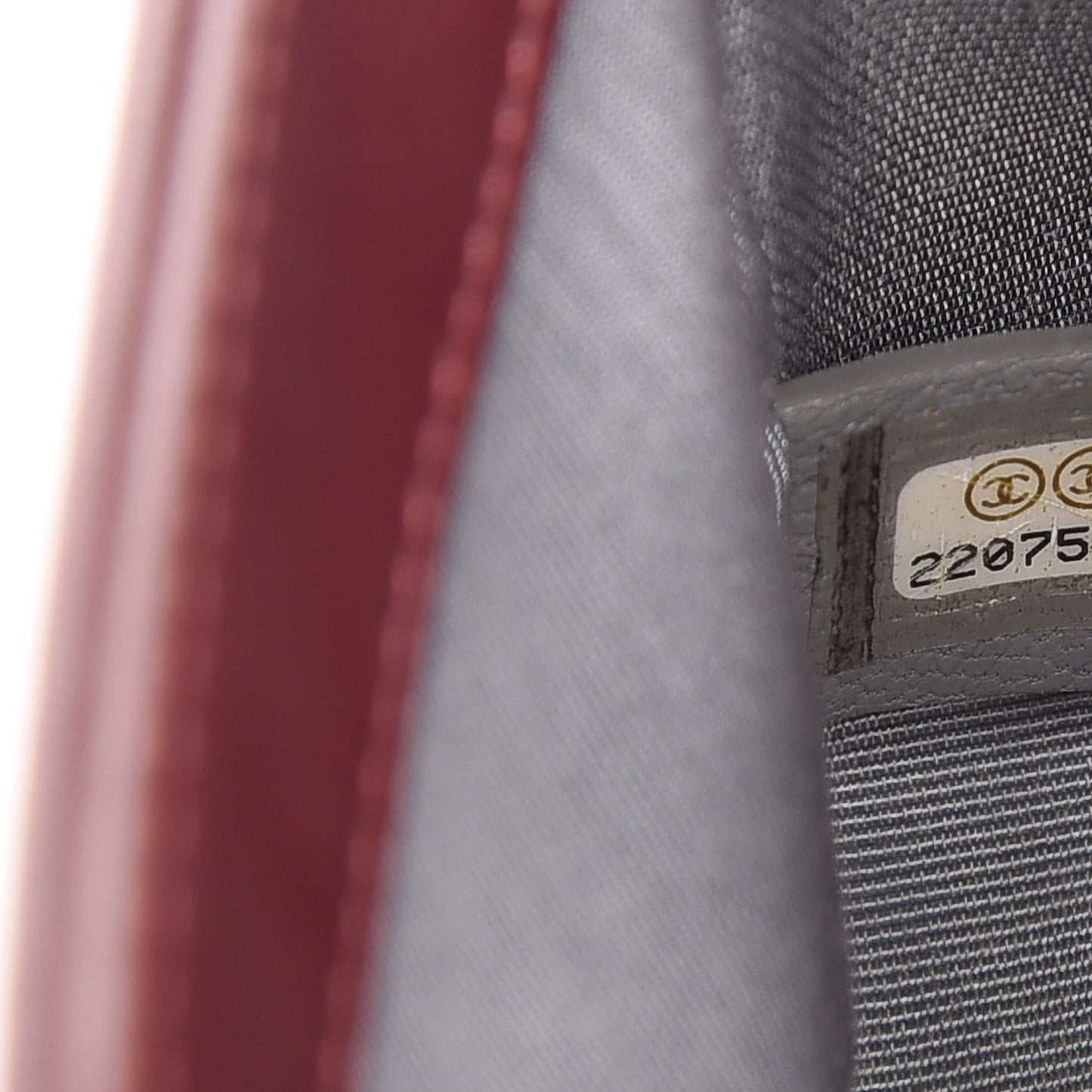 Calfskin Chevron Quilted Small Boy Flap Burgundy