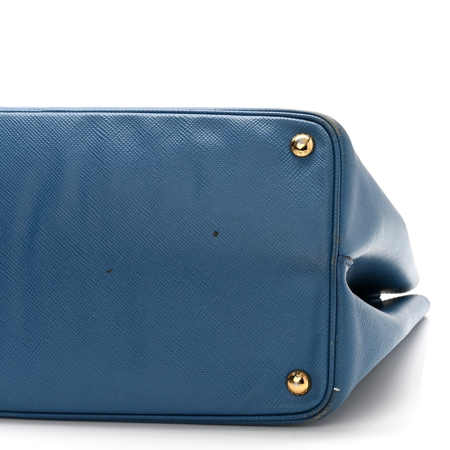 Saffiano Cuir Medium Double Bag Cobalto