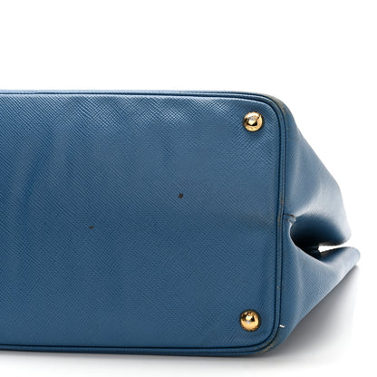 Prada Saffiano Cuir Medium Double Bag Cobalto 9 of 17