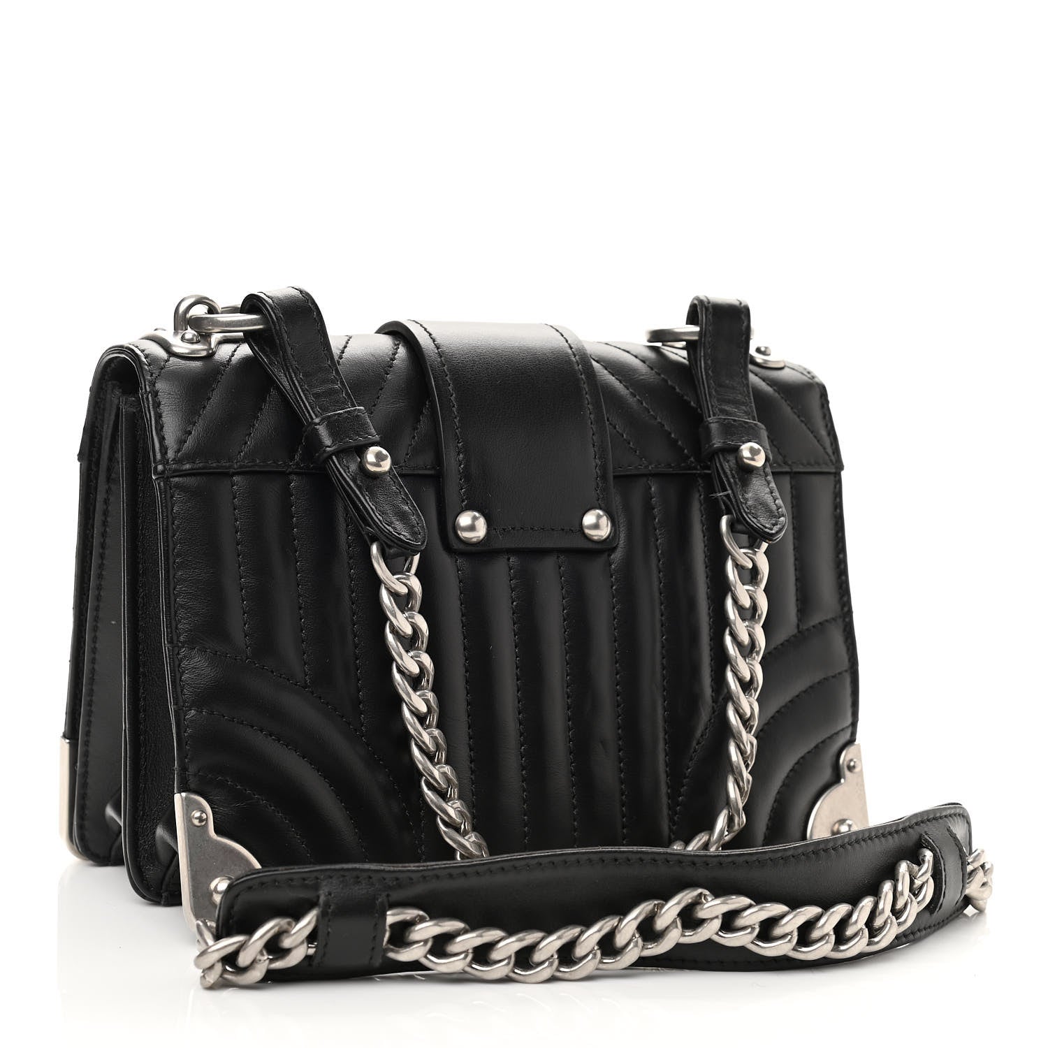 Prada City Calfskin Saffiano Cahier Bag Black 2 of 9