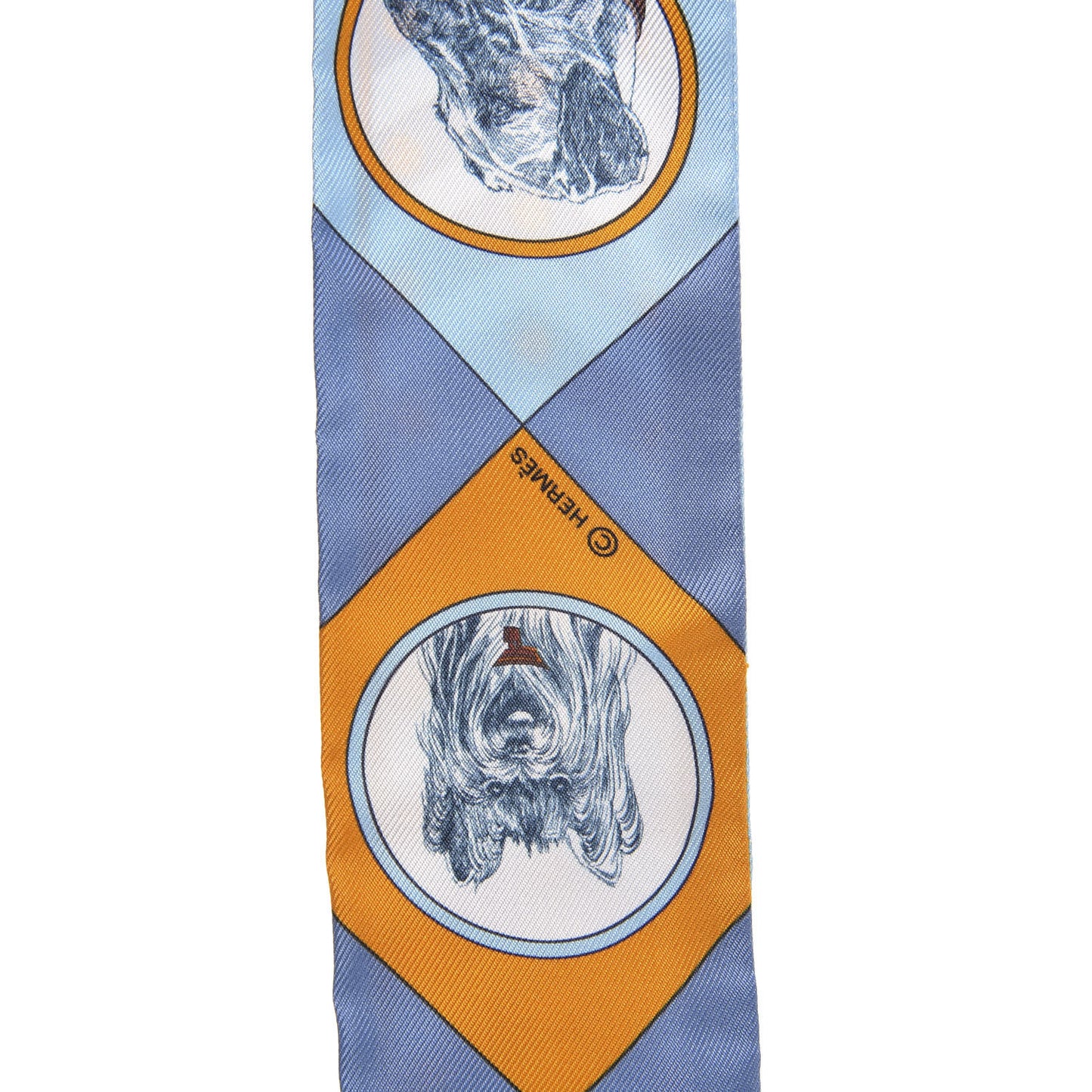 Silk Colliers Et Chiens Twilly Ciel Orange Gris Bleuete