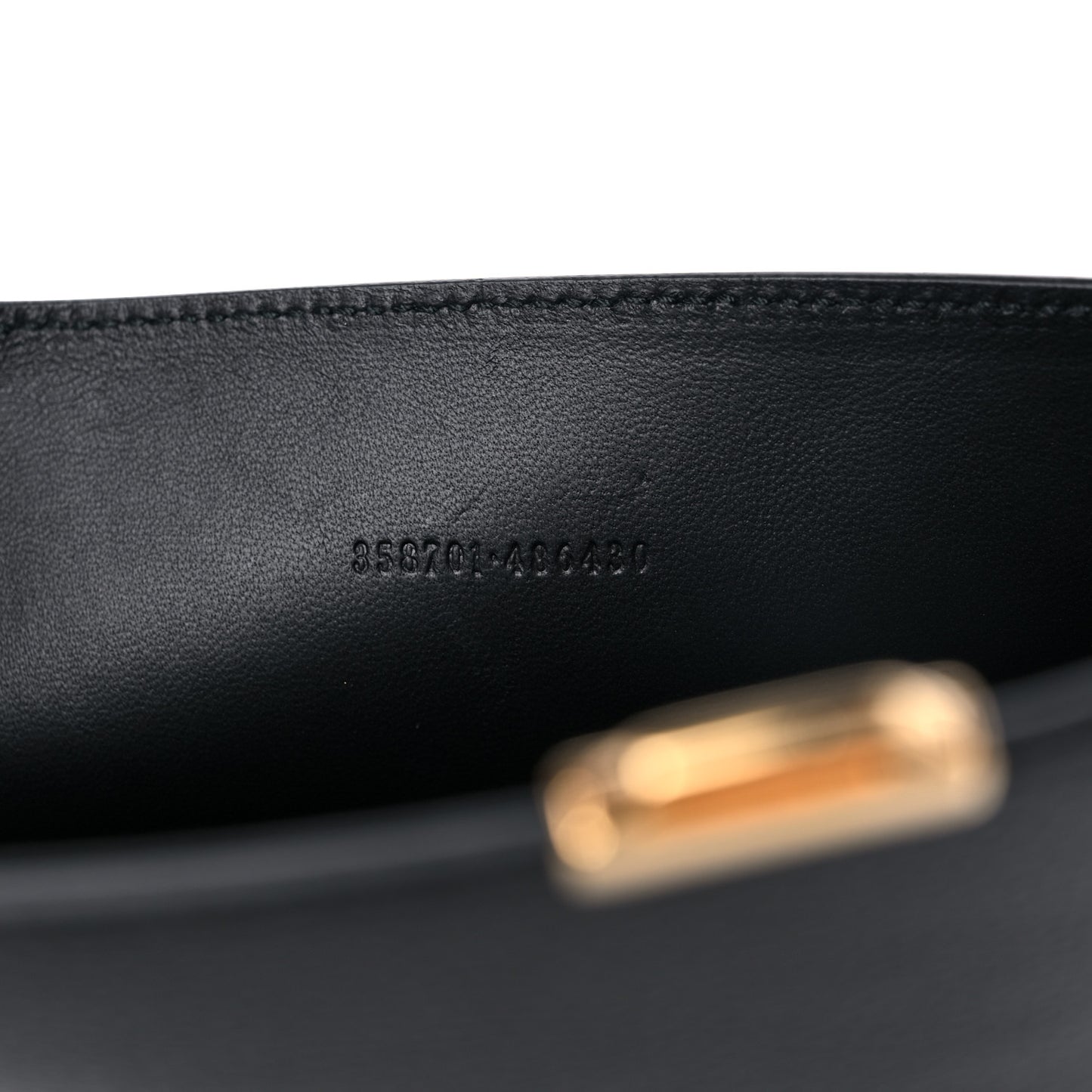 Calfskin Skull Envelope Clutch Black