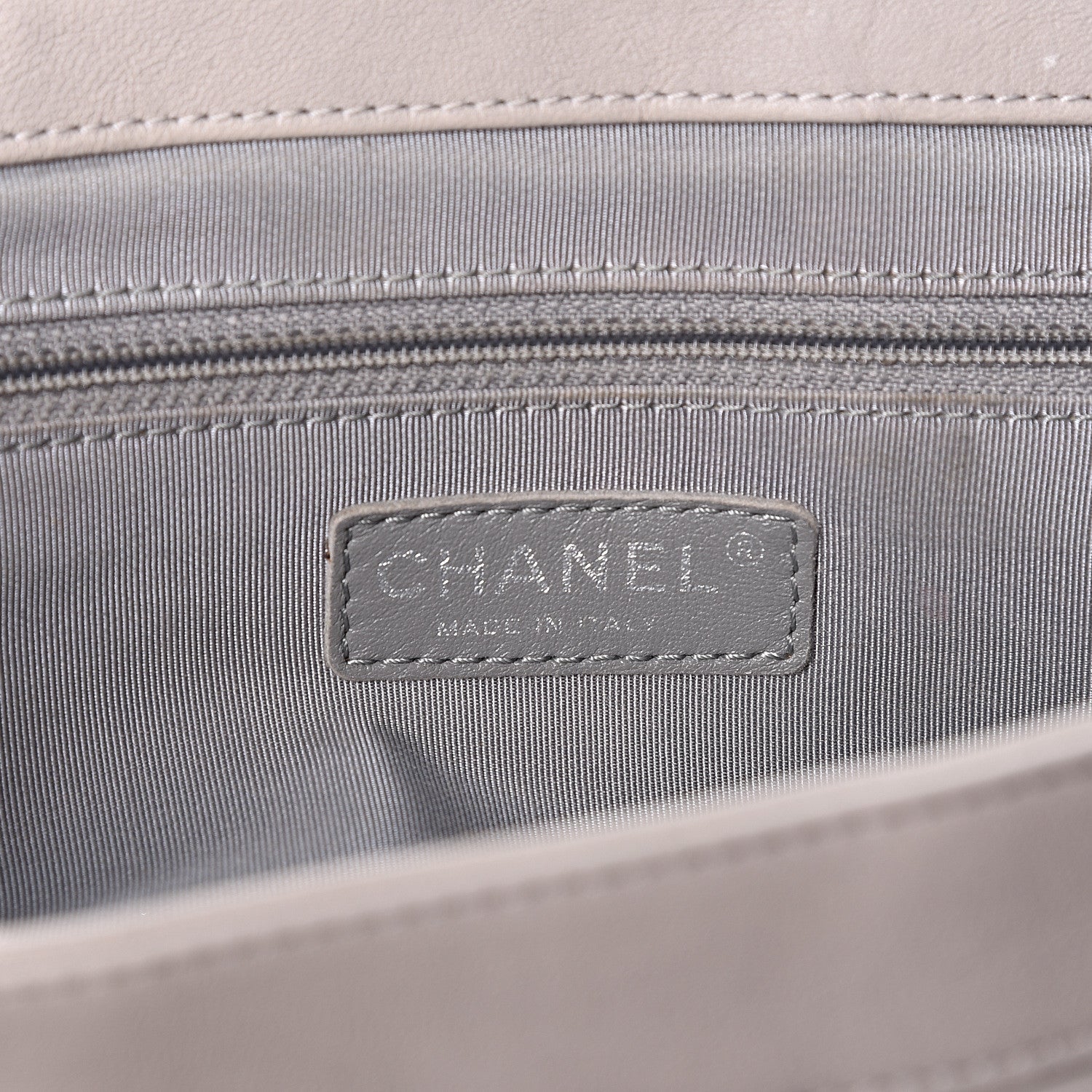 Chanel Washed Lambskin Quilted Medium Chain Around Messenger Grey 5 of 11