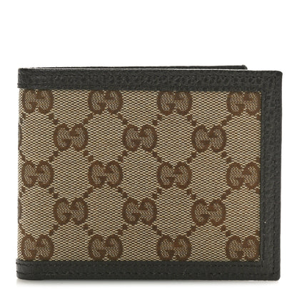 Gucci Mens Monogram Bi-Fold Wallet Dark Brown 1 of 8