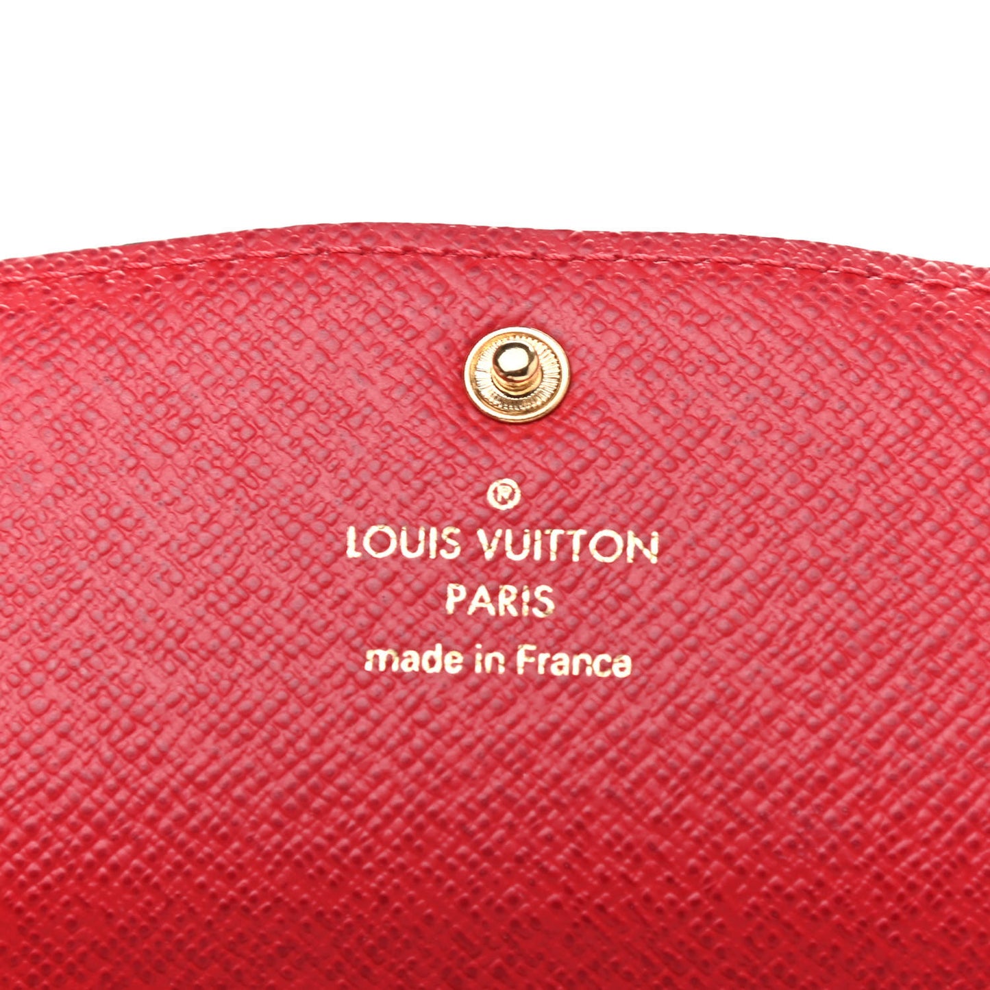 Damier Ebene Emilie Wallet Red