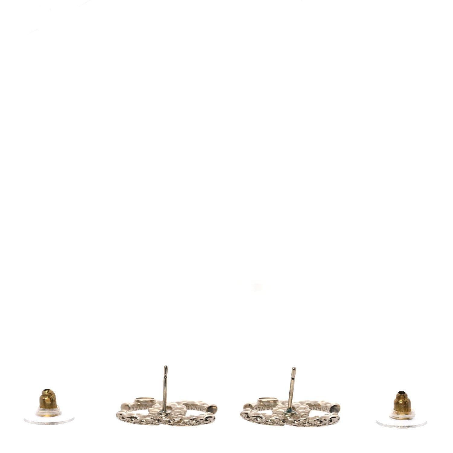 Chanel Crystal CC Earrings Gold 3 of 5