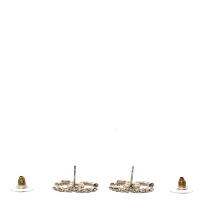Chanel Crystal CC Earrings Gold 3 of 5