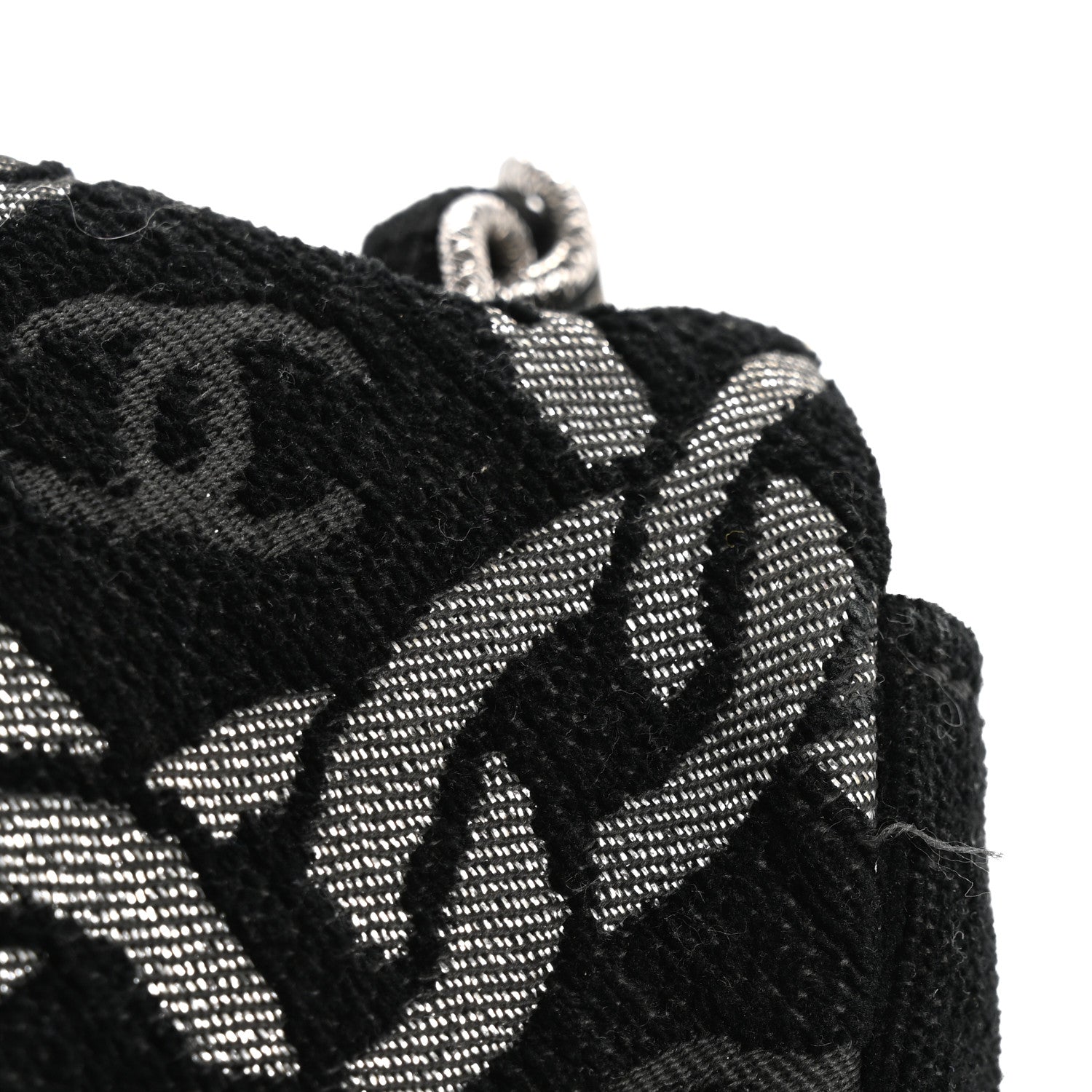 Chanel Tweed CC Cruise Small Chain Flap Black Silver 19 of 19