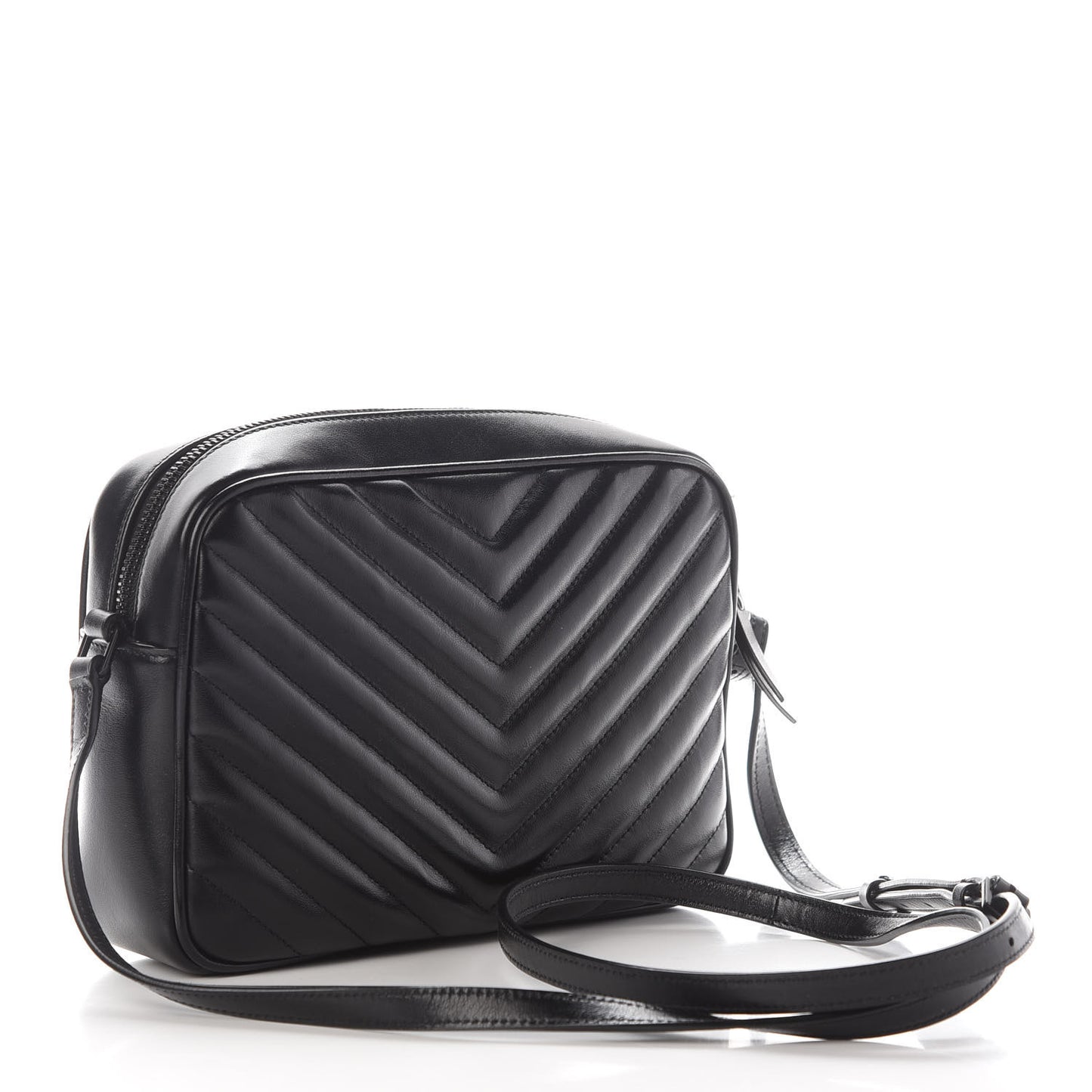 Calfskin Matelasse Monogram Lou Camera Bag Black