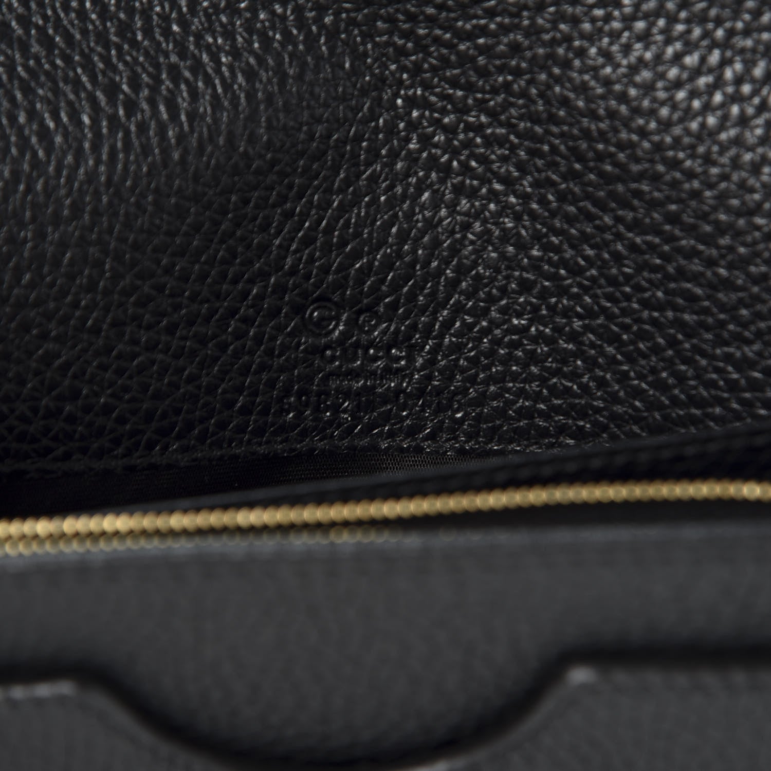 Gucci Pebbled Calfskin Soho Wallet on Chain Black 7 of 9