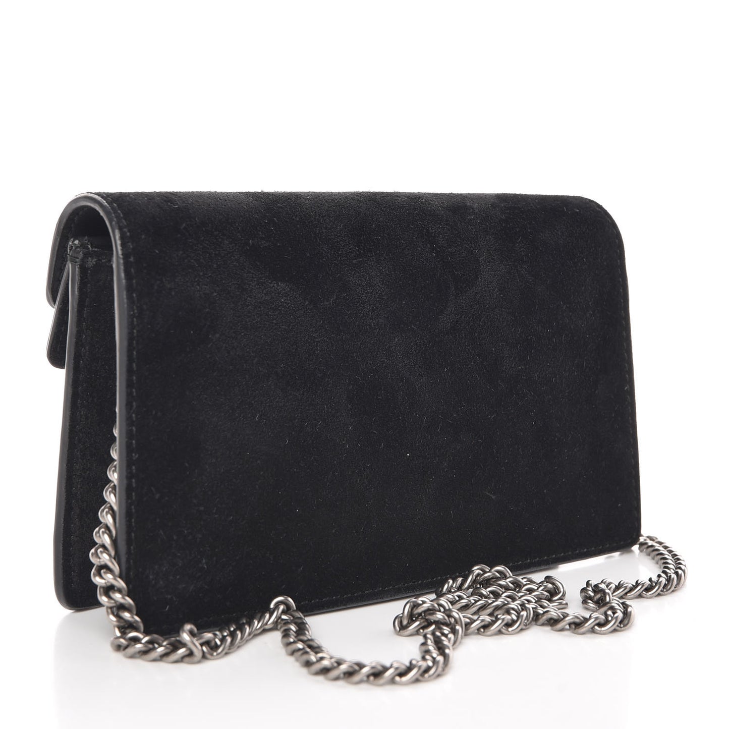 Suede Super Mini Dionysus Shoulder Bag Black