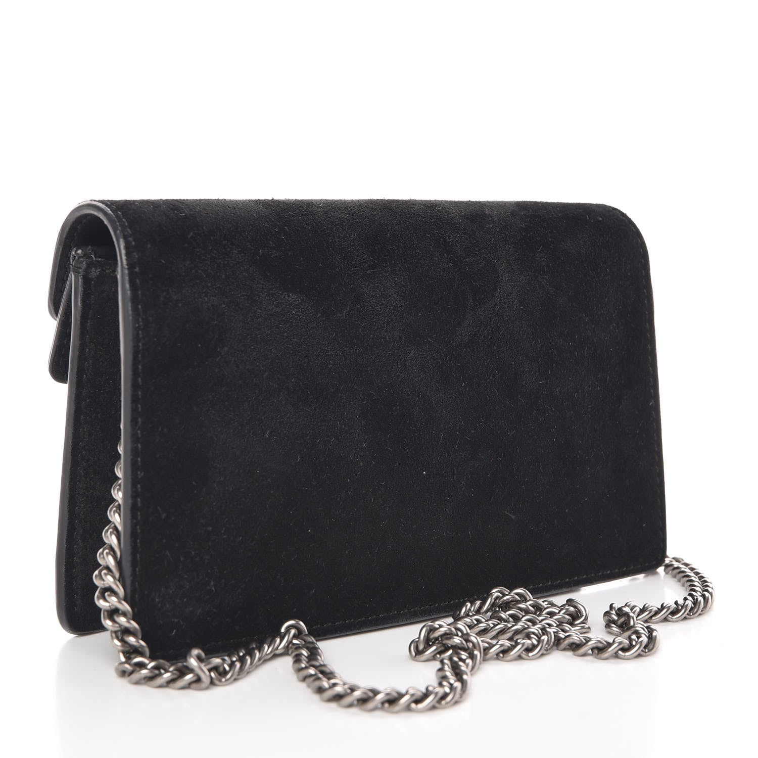 Gucci Suede Super Mini Dionysus Shoulder Bag Black 3 of 7