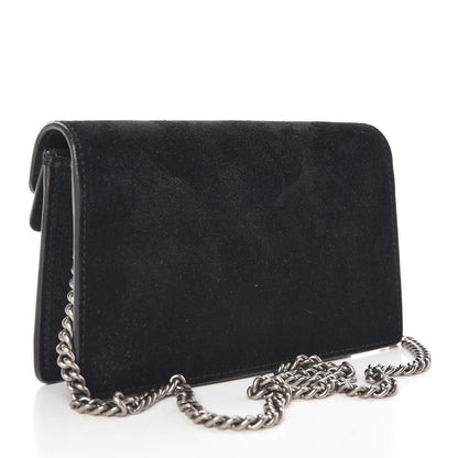 Gucci Suede Super Mini Dionysus Shoulder Bag Black 3 of 7