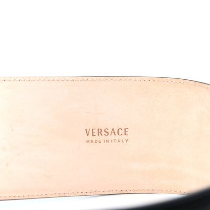 Versace Calfskin Tribute Wide Belt 55 22 Black 3 of 6