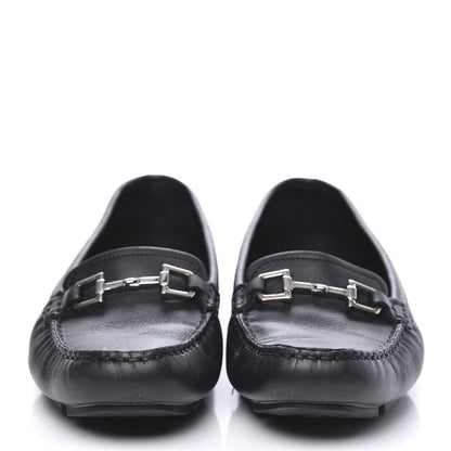 Gucci Calfskin Womens Driver Loafers 38 Black 2 of 10
