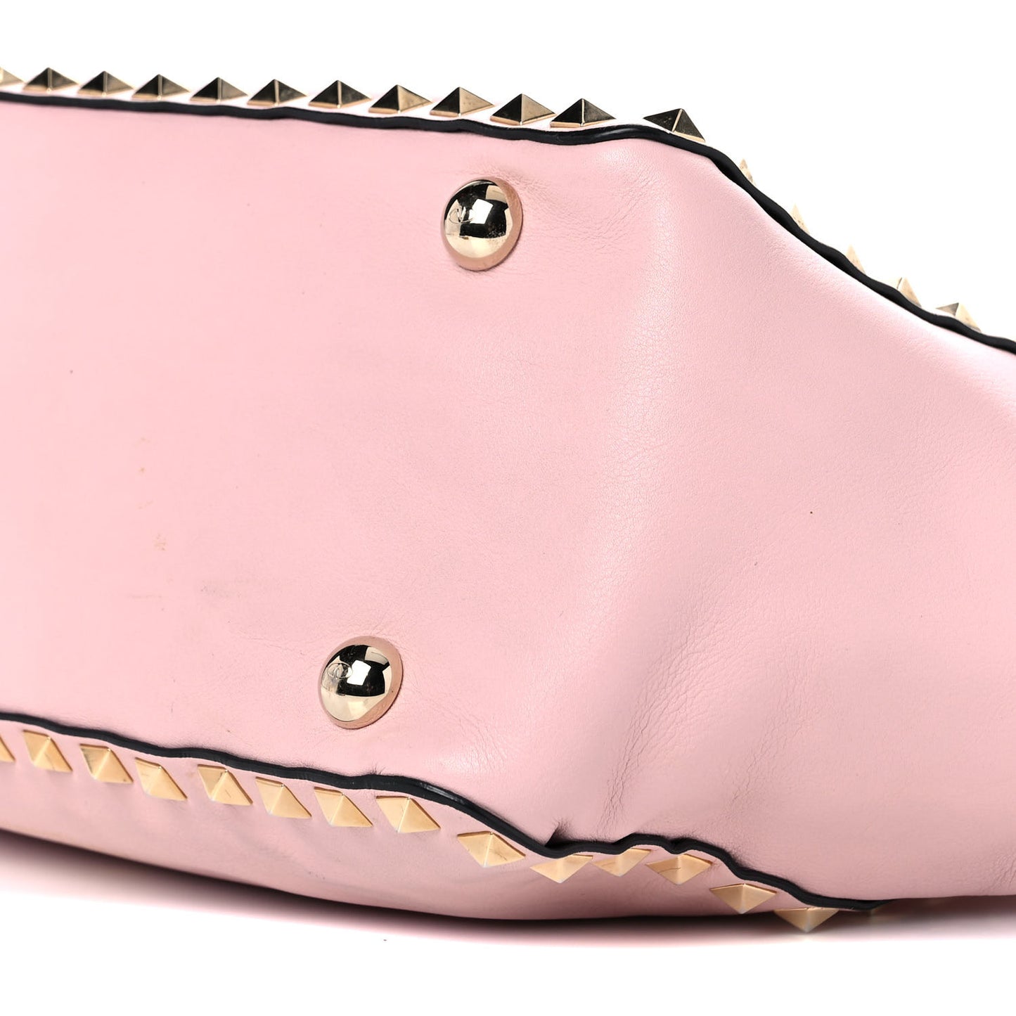 Vitello Small Rockstud Tote Pink
