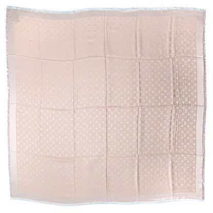 Louis Vuitton Silk Wool Monogram Denim Shawl Rose 3 of 5