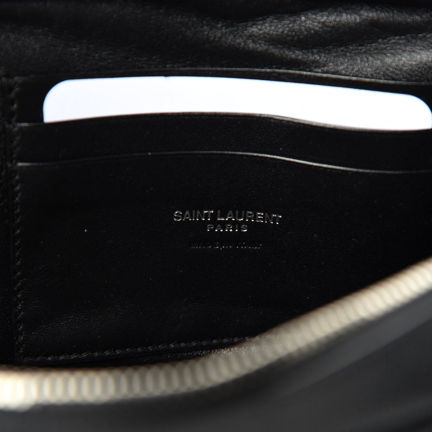 Saint Laurent Grain De Poudre Matelasse Monogram Mini Lou Camera Bag Black 8 of 11