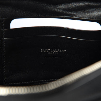 Saint Laurent Grain De Poudre Matelasse Monogram Mini Lou Camera Bag Black 8 of 11