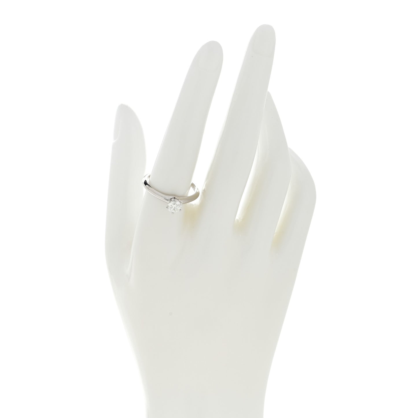 Platinum Diamond .54ct Solitaire Engagement Ring 58 8.25