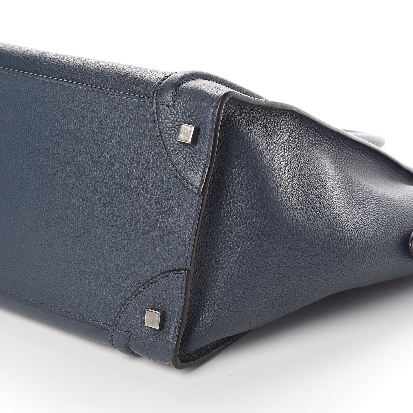 Drummed Calfskin Mini Luggage Slate