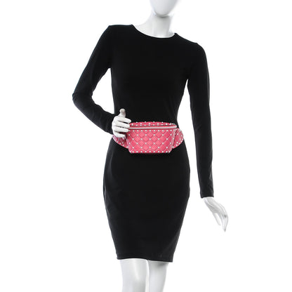 Valentino Garavani Lambskin Free Rockstud Spike Belt Bag Shadow Pink 2 of 6