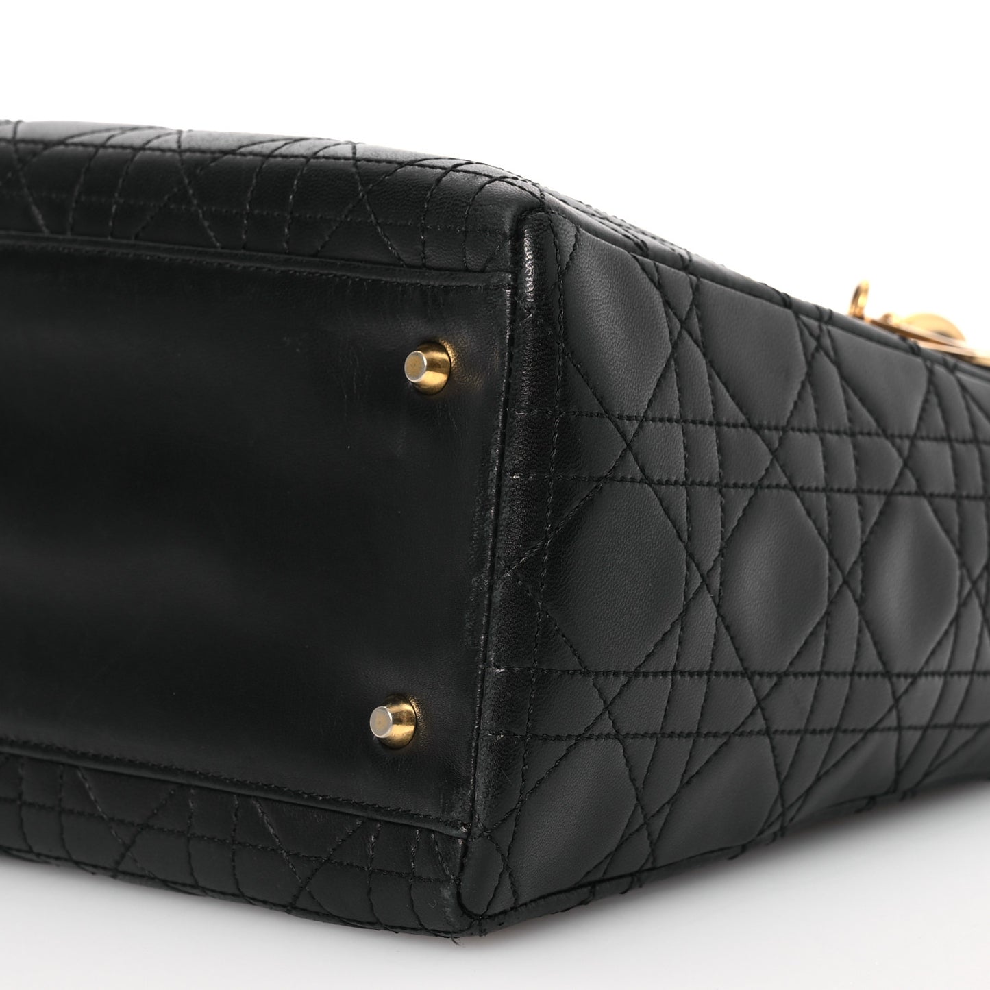Lambskin Cannage Medium Lady Dior Black