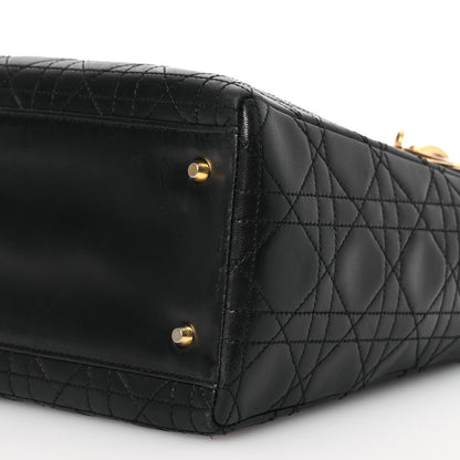 Christian Dior Lambskin Cannage Medium Lady Dior Black 9 of 15