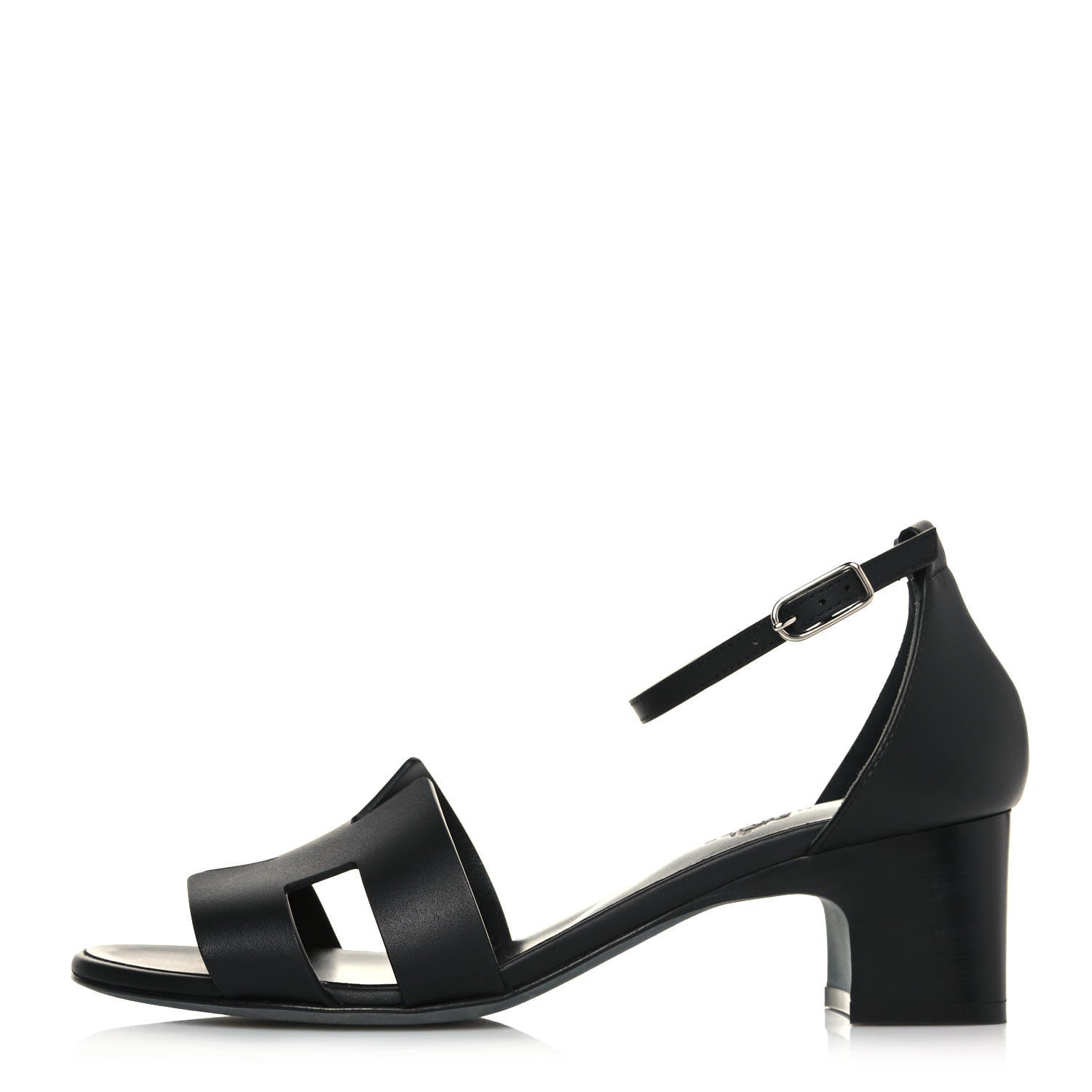 Hermes Calfskin Encens 50 Sandals 38.5 Black 1 of 7