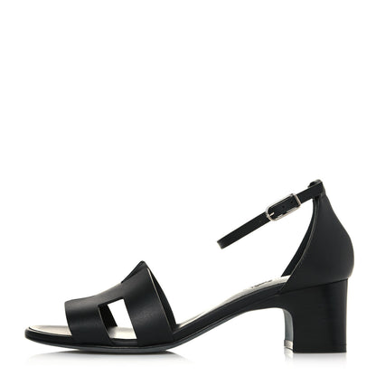 Hermes Calfskin Encens 50 Sandals 38.5 Black 1 of 7