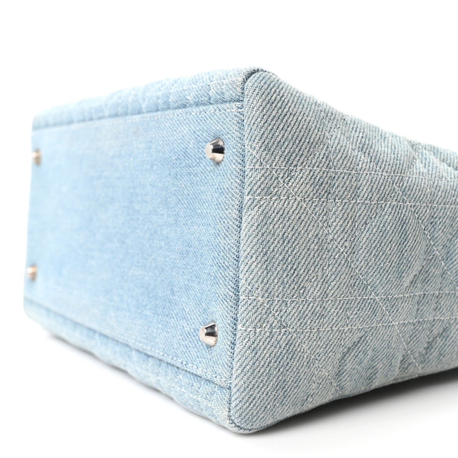 Christian Dior Denim Cannage Medium Lady Dior Light Blue 10 of 10