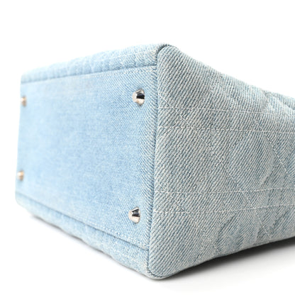 Christian Dior Denim Cannage Medium Lady Dior Light Blue 10 of 10