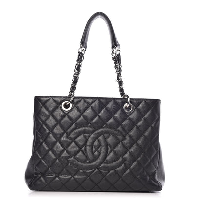 Chanel Caviar Quilted Grand Shopping Tote GST Black 1 of 12