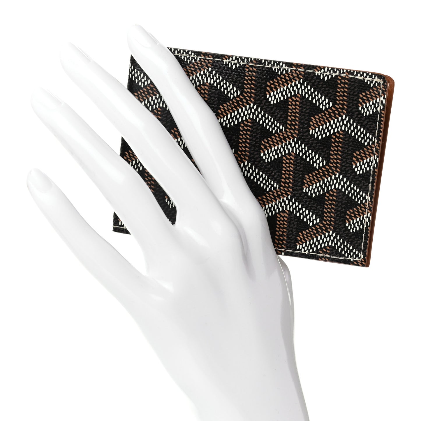 Goyardine Victoire Card Holder Insert Black Gold