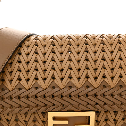 Fendi Vitello King Ceylon Intreccio Baguette  Sand 7 of 11