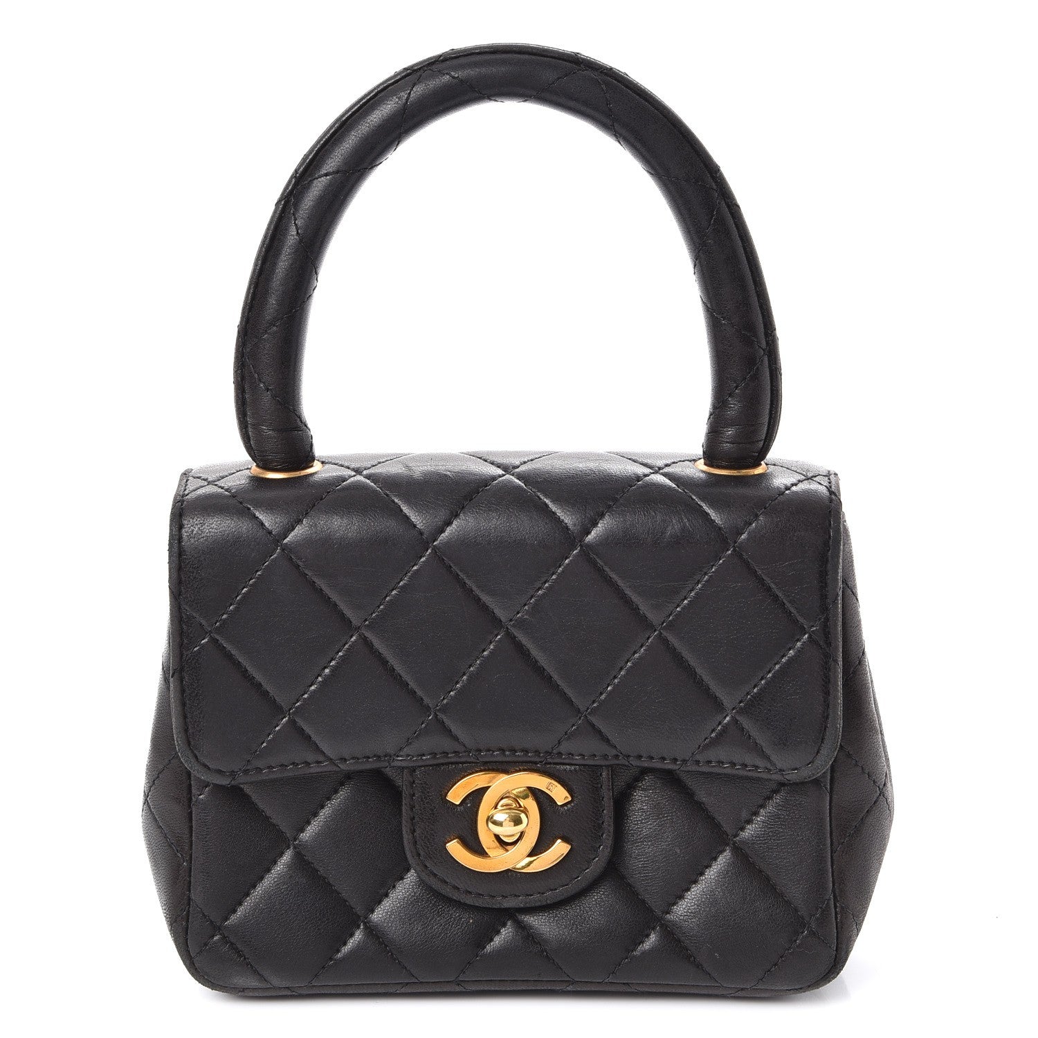 Chanel Lambskin Mini Kelly Flap Bag Black 1 of 16