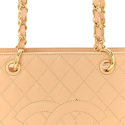 Chanel Caviar Quilted Grand Shopping Tote GST Beige 9 of 14