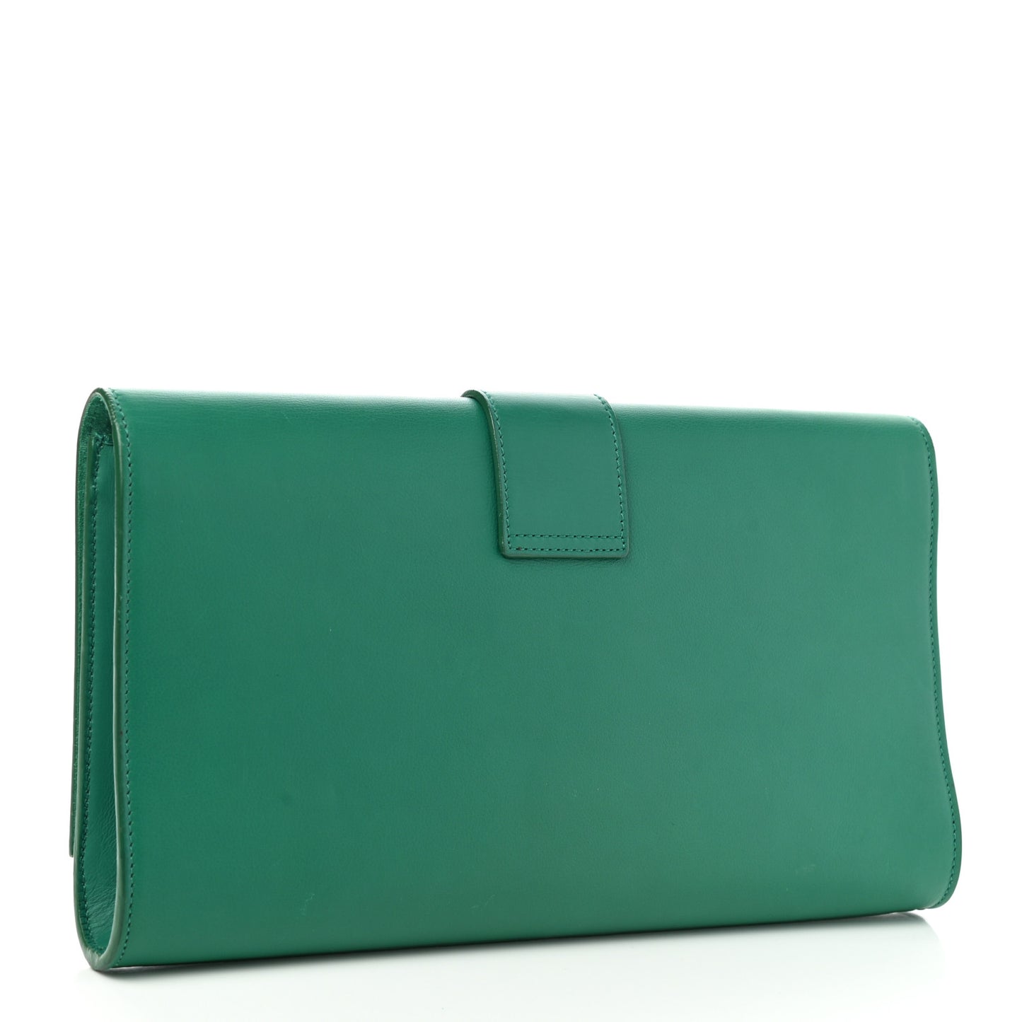 Calfskin Classic Y Ligne Clutch Green