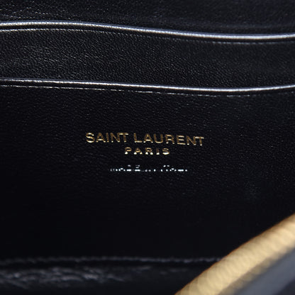 Saint Laurent Grain De Poudre Matelasse Monogram Mini Lou Camera Bag Black 6 of 9