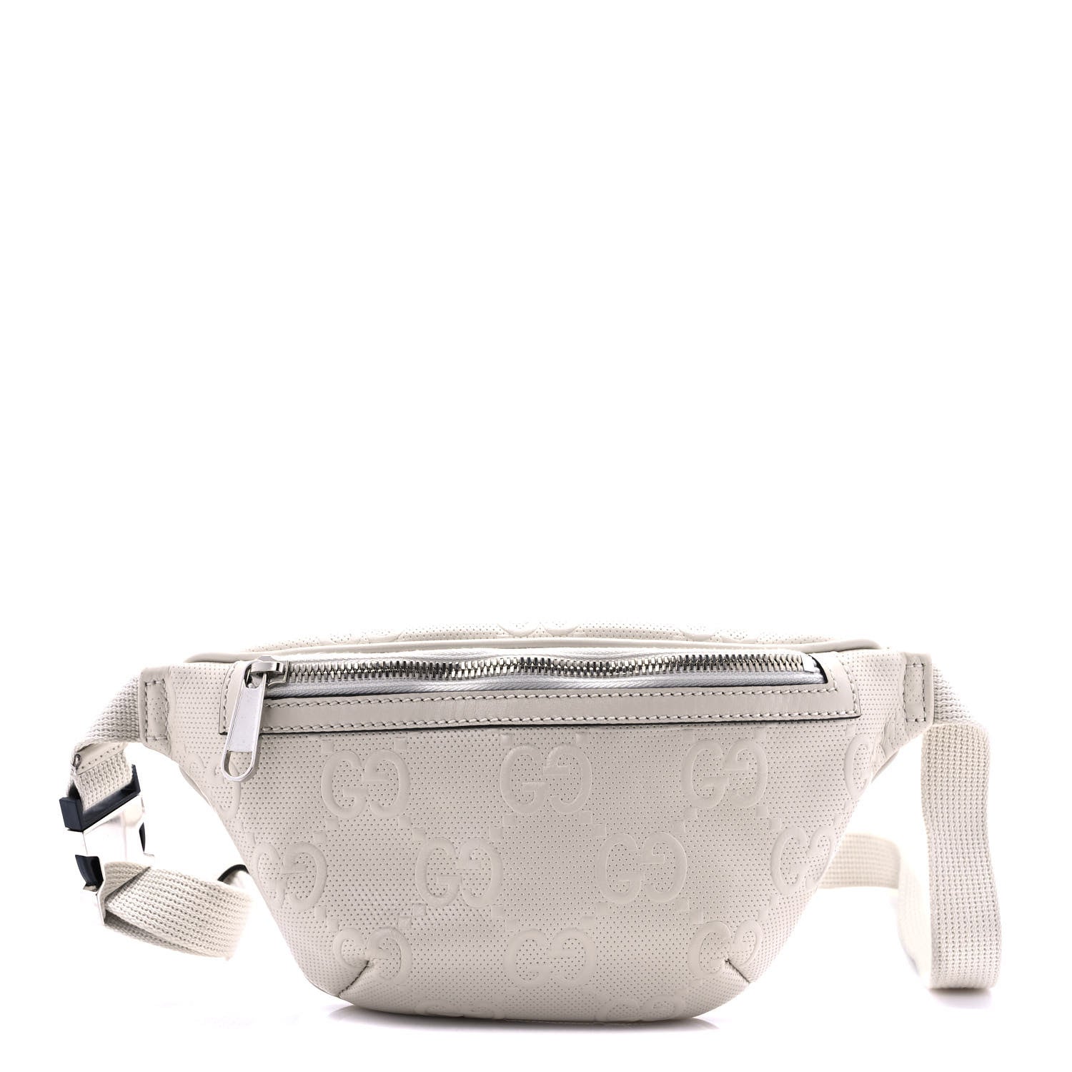 Gucci Calfskin GG Tennis Embossed Belt Bag Mystic White 1 of 9