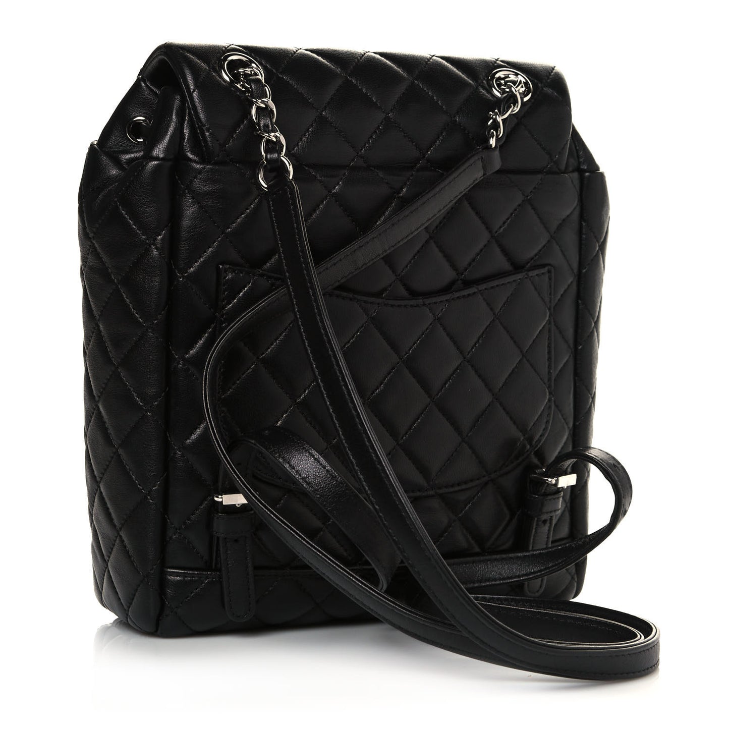 Lambskin Quilted Small Urban Spirit Backpack Black