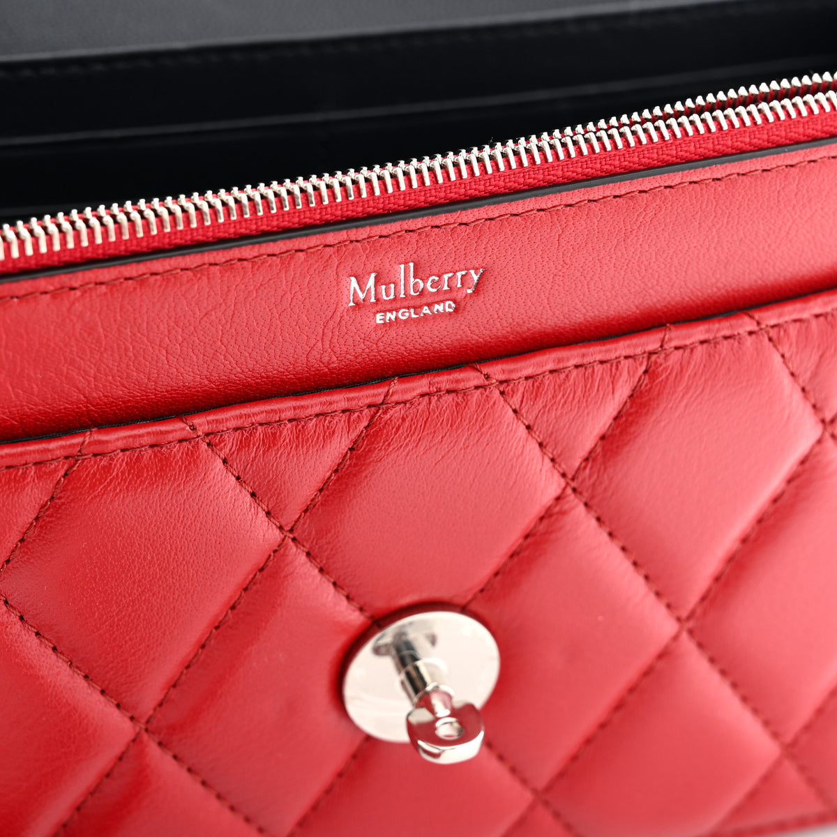 Shiny Buffalo Quilted Darley Shoulder Bag Red