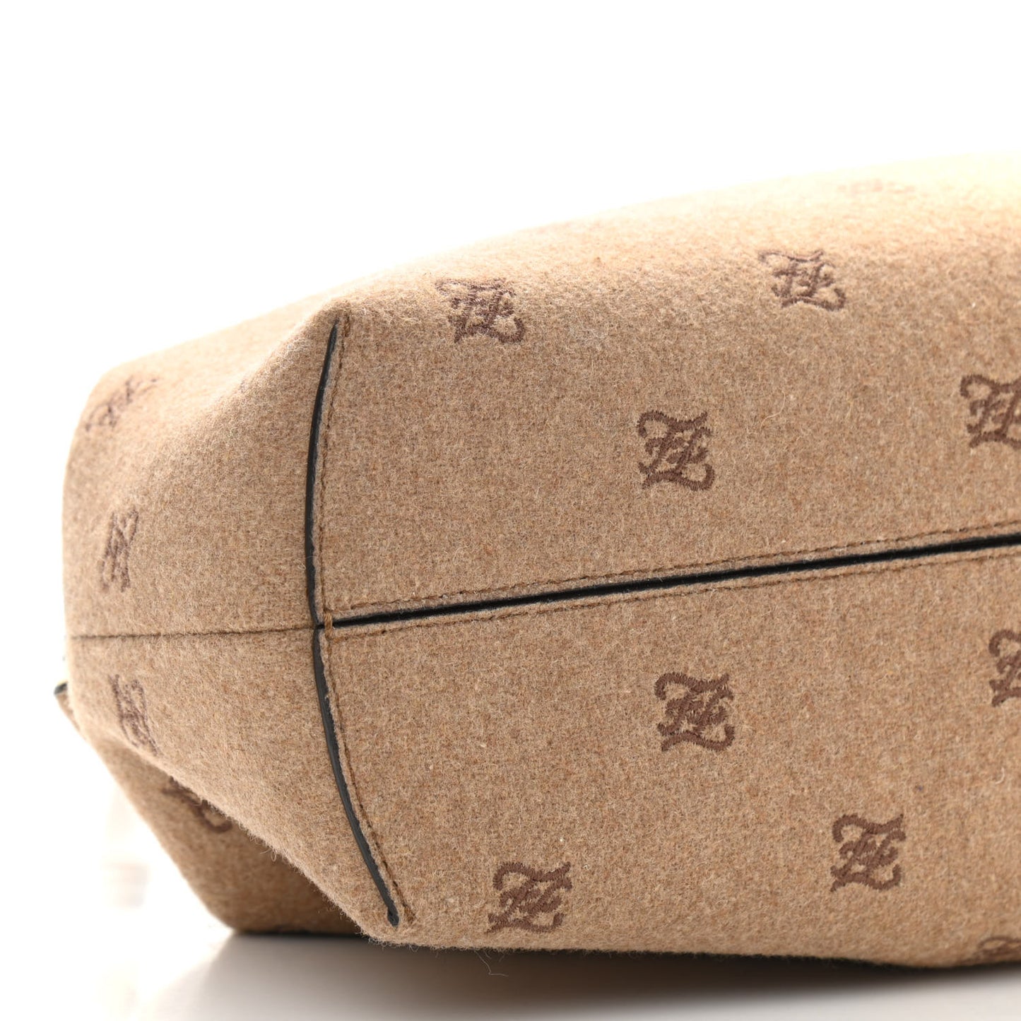 Flannel Karligraphy Embroidered Medium Fendi First Camel