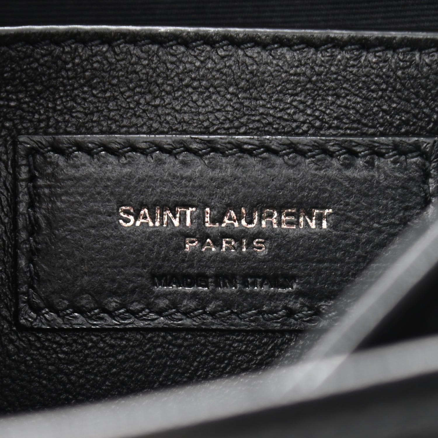 Saint Laurent Crinkled Calfskin Matelasse Monogram Baby Niki Chain Satchel Black 7 of 13